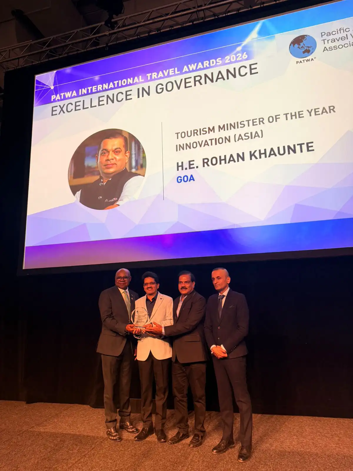 Goa-Tourism and Tourism Minister recived Accolades Patwa Awards 2026